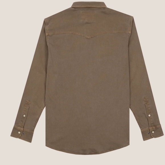 Poncho Men's Catulla Brown Denim Shirt size XXL - Picture 3 of 13